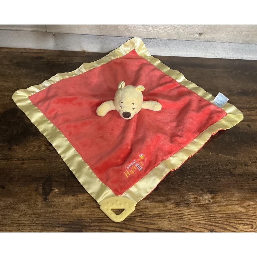 Disney Winnie the Pooh SWEET AS HONEY Red Lovey Yellow Satin